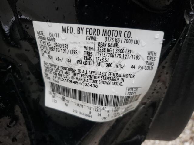 2011 FORD F150 SVT R 1FTEX1R64BFC03438