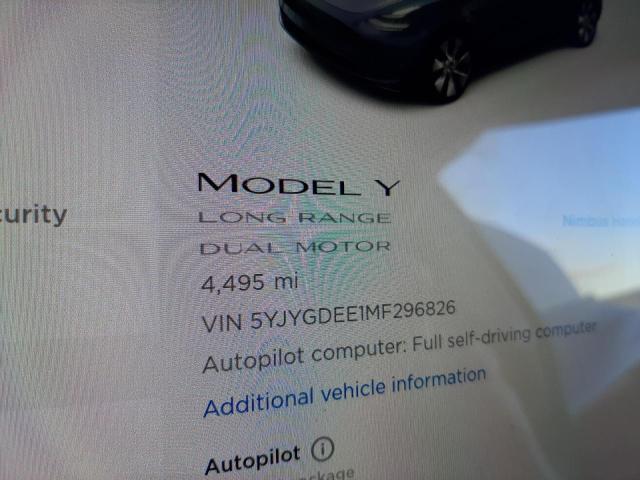 2021 TESLA MODEL Y 5YJYGDEE1MF296826