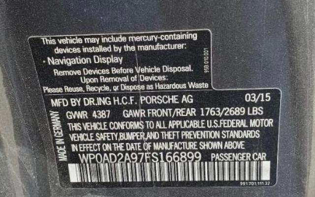 VIN WP0AD2A97FS166899 2015 Porsche 911, Turbo no.10