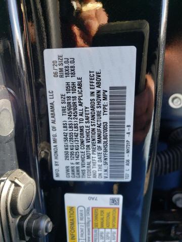 5FNYF6H53LB070053 Honda Pilot Exl 2020. Фото: 9