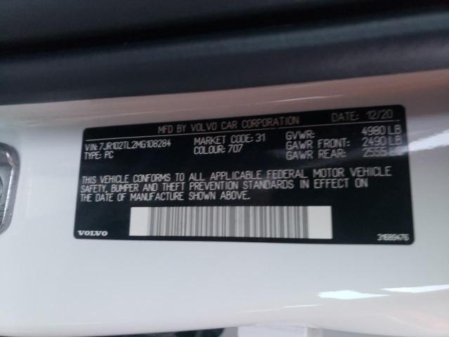 2021 VOLVO S60 T5 INS 7JR102TL2MG108284