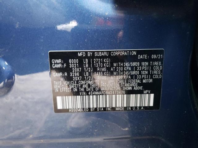 2021 SUBARU ASCENT TOU 4S4WMARD8M3473476