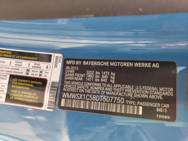 2013 MINI COOPER COU WMWSX1C58DT507750