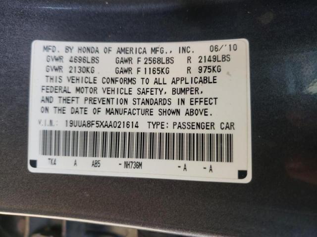 2010 ACURA TL 19UUA8F5XAA021614