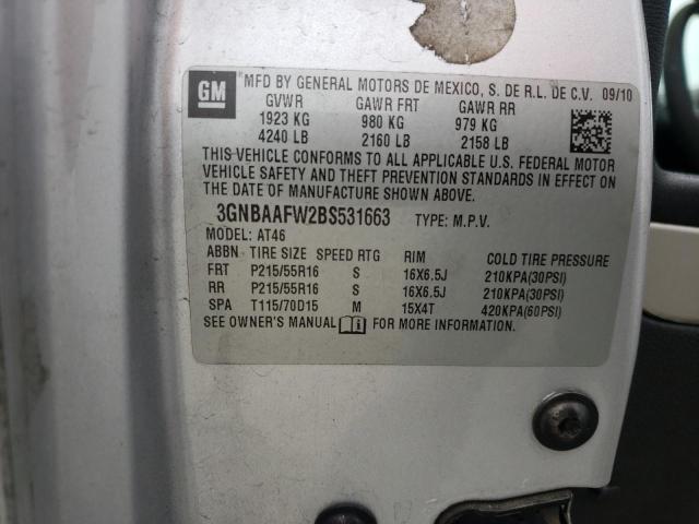 2011 CHEVROLET HHR LS 3GNBAAFW2BS531663