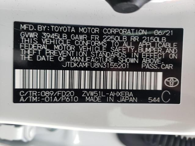 2022 TOYOTA PRIUS NIGH JTDKAMFU8N3155201