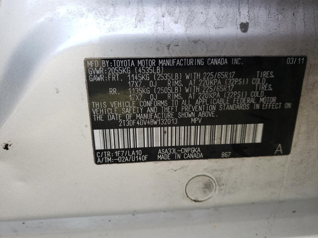 Toyota Rav4 limit 2011