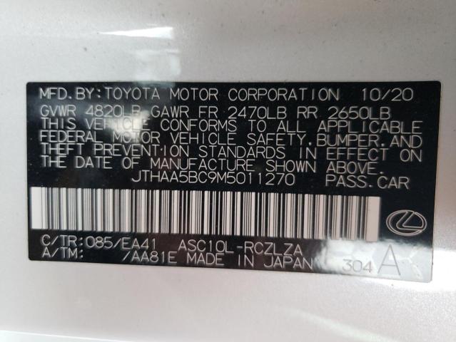 2021 LEXUS RC 300 BAS JTHAA5BC9M5011270