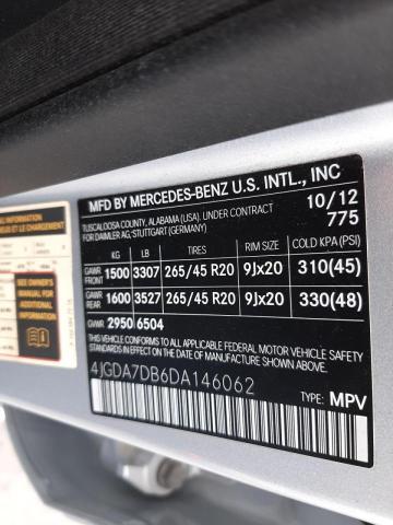 2013 MERCEDES-BENZ ML 550 4MA 4JGDA7DB6DA146062