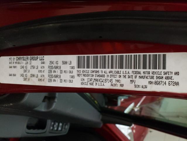 2012 JEEP LIBERTY SP 1C4PJMAK4CW197145