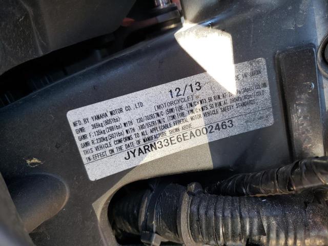 2014 YAMAHA FZ09 JYARN33E6EA002463