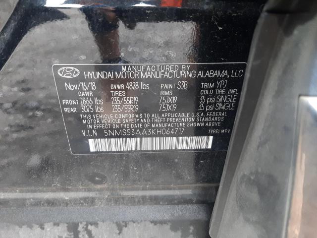 2019 HYUNDAI SANTA FE L - 5NMS53AA3KH064717
