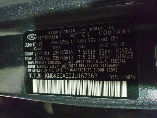 2018 HYUNDAI KONA LIMIT KM8K3CA50JU167363