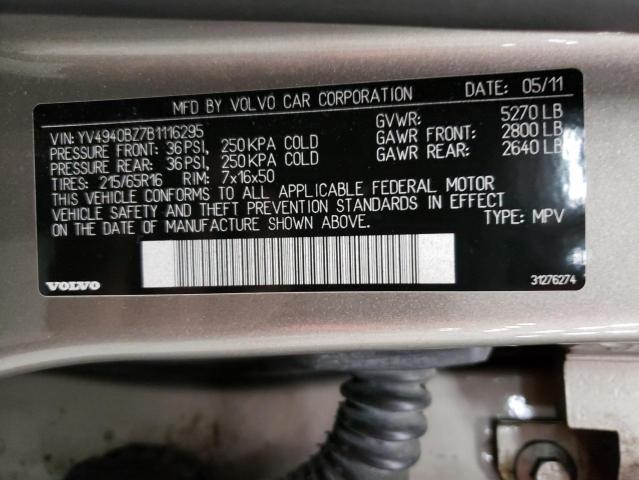 2011 VOLVO XC70 3.2 YV4940BZ7B1116295