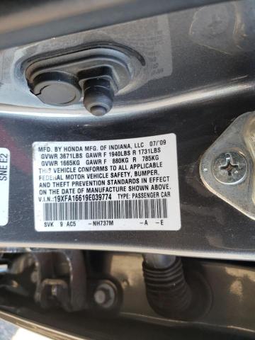 19XFA16619E039774 Honda Civic Lx-S 2009. Фото: 9