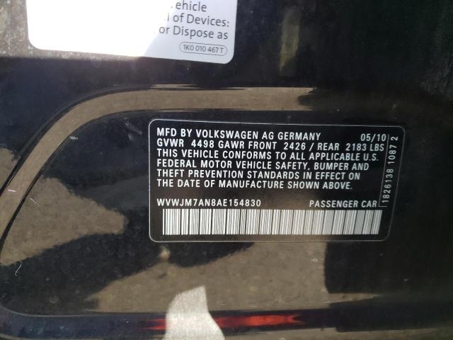 2010 VOLKSWAGEN PASSAT KOM WVWJM7AN8AE154830