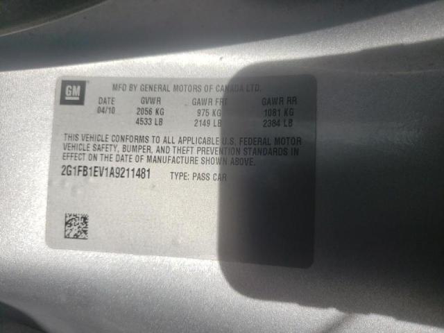 2010 CHEVROLET CP 2G1FB1EV1A9211481
