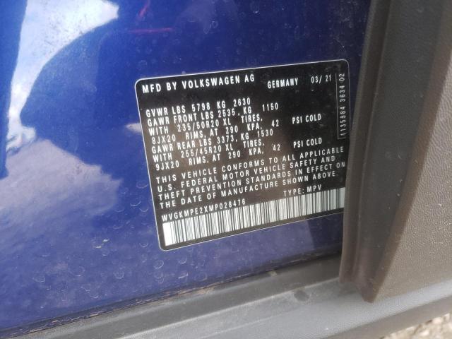 2021 VOLKSWAGEN ID.4 PRO S WVGKMPE2XMP028476