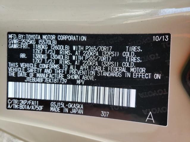 2014 TOYOTA FJ CRUISER JTEBU4BF7EK181739