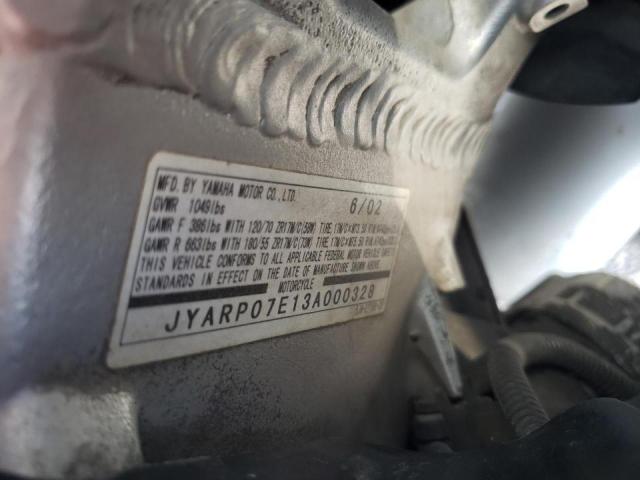 2003 YAMAHA FJR1300 JYARP07E13A000328