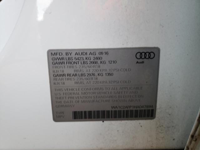 VIN WA1C2AFP1HA047894 2017 Audi Q5, Premium no.10