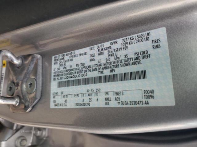 2016 LINCOLN MKC RESERV 5LMTJ3DH4GUJ01002