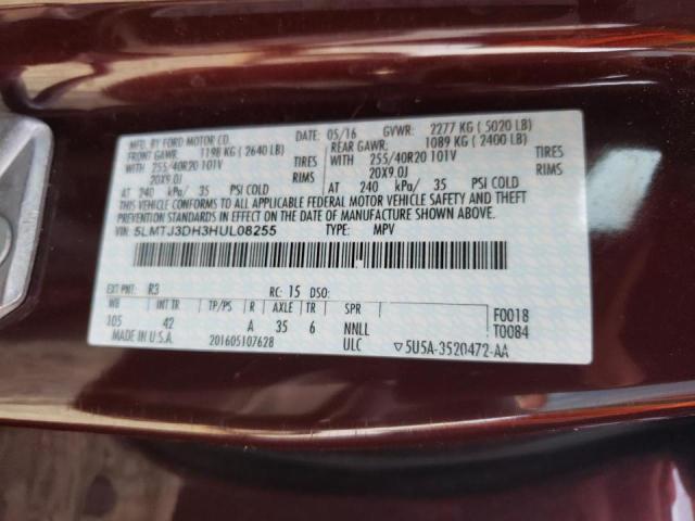 2017 LINCOLN MKC RESERV 5LMTJ3DH3HUL08255