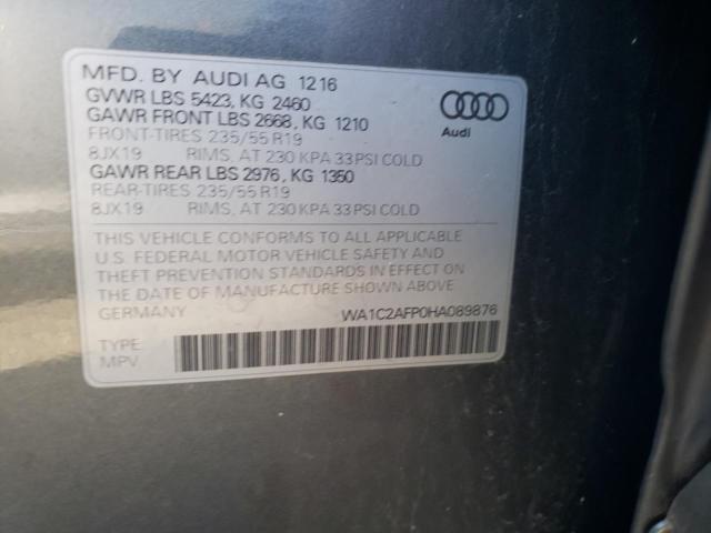 VIN WA1C2AFP0HA089876 2017 Audi Q5, Premium no.10