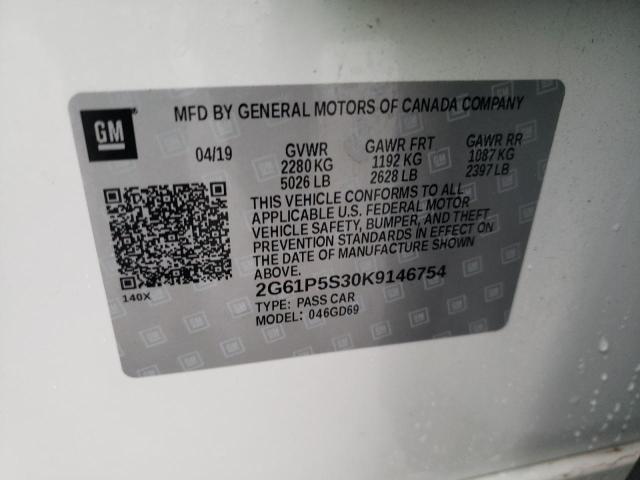 2019 CADILLAC XTS PREMIU 2G61P5S30K9146754