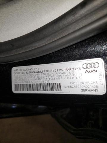 2012 AUDI A6 WAUBGAFC1CN021438