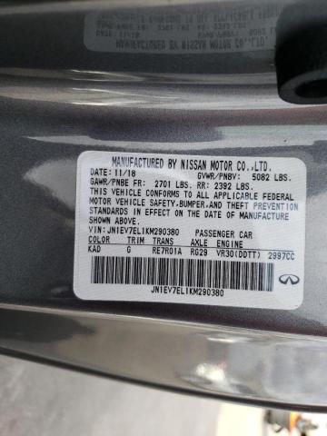 2019 INFINITI Q60 PURE JN1EV7EL1KM290380