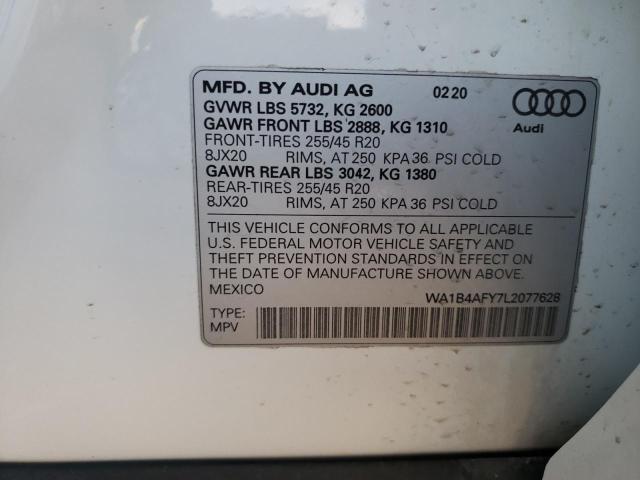 2020 AUDI SQ5 PREMIU WA1B4AFY7L2077628