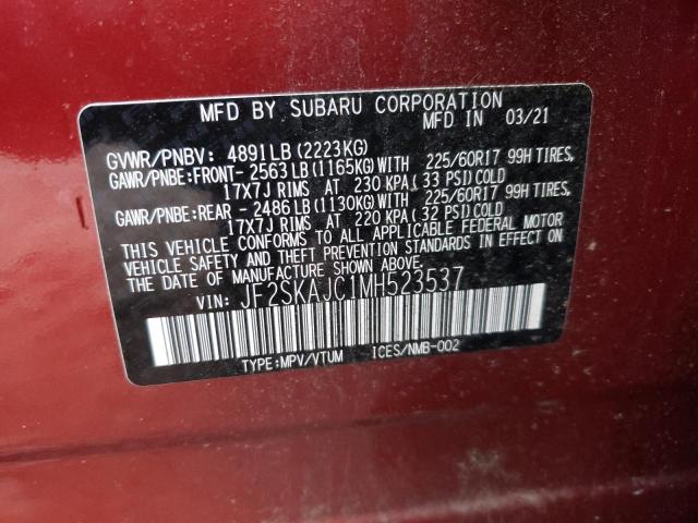 2021 SUBARU FORESTER P - JF2SKAJC1MH523537