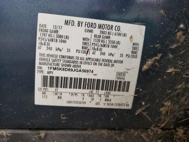 2018 FORD EXPLORER X - 1FM5K8D89JGA56974