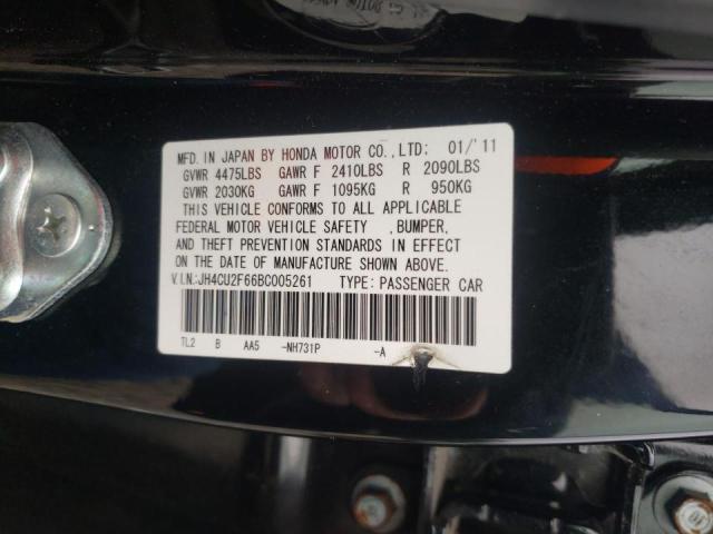 2011 ACURA TSX JH4CU2F66BC005261