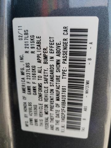 2011 HONDA ACCORD LXP 1HGCP2F49BA097891