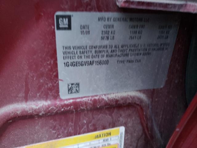 2010 BUICK LACROSSE C 1G4GE5GV9AF156000