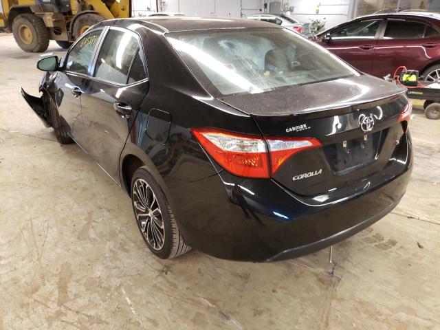 VIN: 2T1BURHE1GC686762 Auction: COPART Lot: 69585831 Location: IL - WHEELING 2T1BURHE1GC686762 TOYOTA COROLLA 2016 BLACK Photo 3