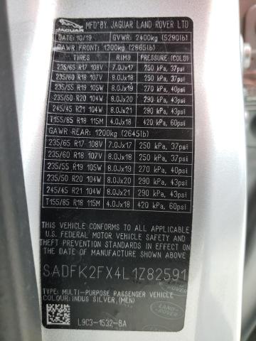 2020 JAGUAR E-PACE SADFK2FX4L1Z82591
