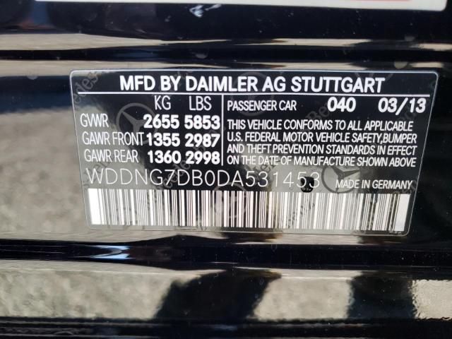 VIN WDDNG7DB0DA531453 2013 Mercedes-Benz S-Class, 550 no.10