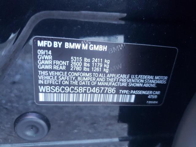 2015 BMW M6 GRAN CO WBS6C9C58FD467786