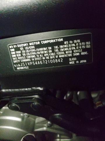 2007 SUZUKI DL650 JS1VP54A672100842