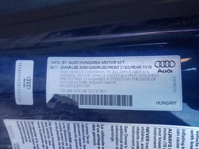 2011 AUDI TT PREMIUM TRUBFAFK5B1023783