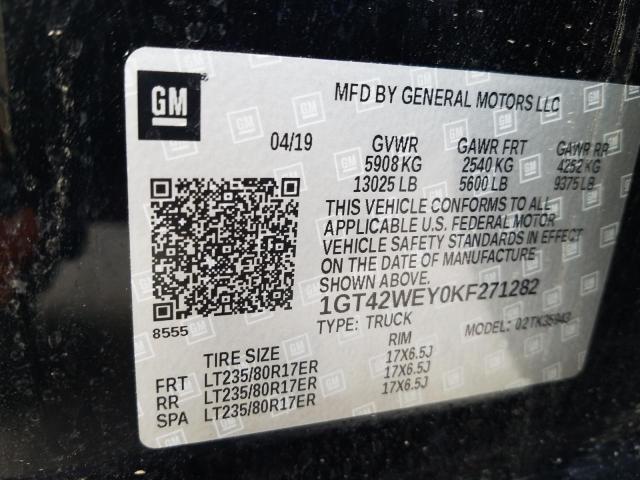 2019 GMC SIERRA K35 1GT42WEY0KF271282
