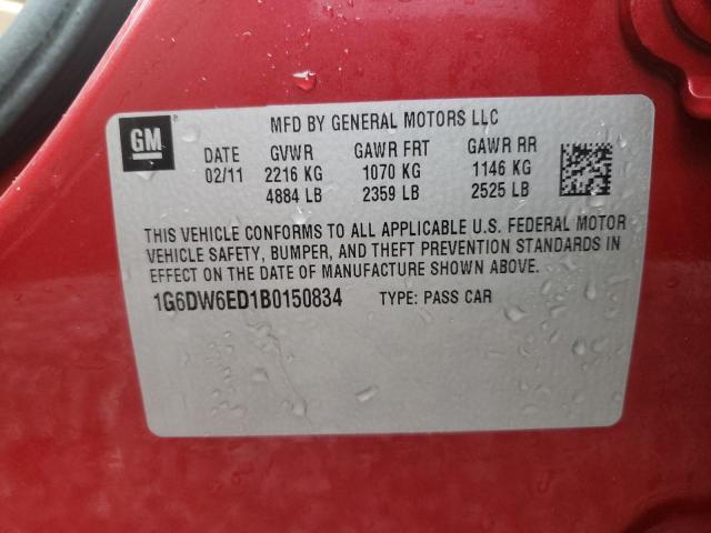 2011 CADILLAC STS LUXURY 1G6DW6ED1B0150834