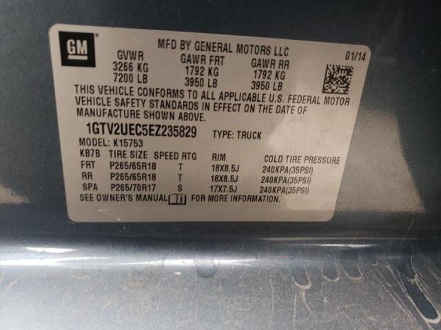 1GTV2UEC5EZ235829 Gmc Sierra K15 2014. Фото: 9