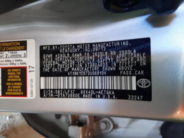 2013 TOYOTA AVALON BAS 4T1BK1EB7DU069104