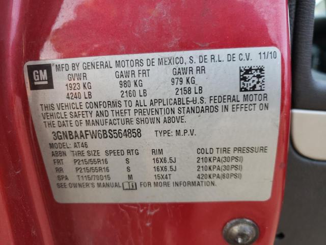 2011 CHEVROLET HHR LS 3GNBAAFW6BS564858
