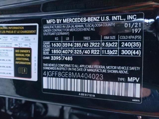 2021 MERCEDES-BENZ GLS 580 4M 4JGFF8GE8MA404023