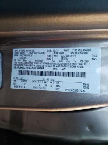 2019 LINCOLN MKC 5LMCJ1C97KUL26604